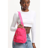 Sid Nylon Sling Backpack Rose Pink