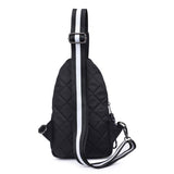 Ace Quilted Nylon Sling Backpack Black