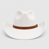 Brown Double-Strand Vegan Leather Western Hat Band