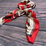 Wild West Rodeo Print Wild Rag Scarf | Red & Cream | 36x36