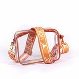 Bridget Clear Purse – Texas Patterned Straps | Dual Strap Set