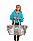 Puffer Weekender Duffle Bag – Pebble Gray