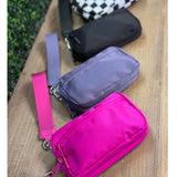 Pink Orchid Nylon 2 in 1 Bag Crossbody Wristlet