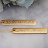 Texas Forever Bar Layering Necklace 30 inch