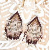 Sedona Ivory Seed Bead Fringe Earrings