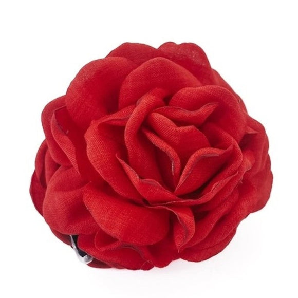 Blooming Rose Hair Claw Clip Red