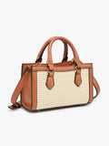 Harmony Straw Crossbody Bag – Bamboo Handles | Natural/Brown
