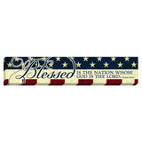 Pair of Patriotic Magnets God Bless Red White and Blue