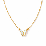 Golden Shell Butterfly Necklace | Stainless Steel