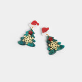 Acrylic Christmas Tree Earrings - Christmas