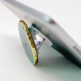 Golden Edge Natural Stone Phone Grip Green Druzy