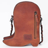 American Darling Floral Hand-Tooled Leather Crossbody Bag | Shoe Shape Western Purse