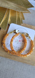 Autumn Glitter Hoop Earrings 2"