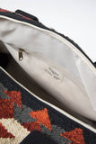 Handwoven Navajo Pattern Duffel Bag with Suede Straps — Acapulco