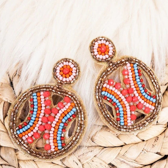 Josephine Coral Bead Earrings