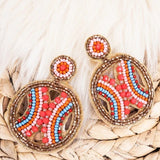 Josephine Coral Bead Earrings