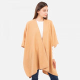 Camel Solid colored Teddy Bear sherpa kimono