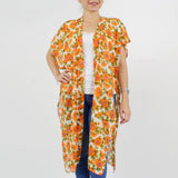 Sunflower Print Lightweight Kimono | Swimsuit Cover-Up | One Size