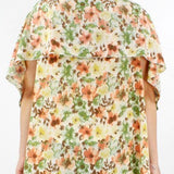 Floral Print Kimono Vest – Beige