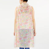 Lightweight Floral Print Vest Kimono Beige