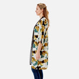 Lightweight Asian Floral Print Kimono Green