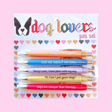 Dog Lovers Pen Set | 5-Piece Novelty Gift Set | Funny Dog Mom Gifts