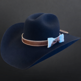 Western Cowhide Bow Hat Band | Hair-On Cowhide | Adjustable