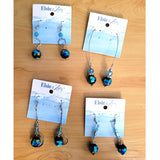 Turquoise Glass Bead Circle Dangle Earring