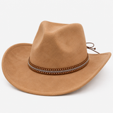 Brown Rhinestone & Stud Western Hat Band, Adjustable