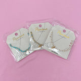 Semi-Precious Stone Bead Anklet with Heart Charm Amazonite