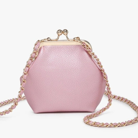 Cleo Coin Pouch Crossbody Clutch Cupid Pink