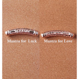Thai Buddhist Temple Mantra Bangle – Ruby Pink | Small