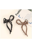 Metal Bow Ribbon Hair Clip Black