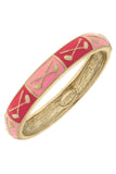 Elena Blue Golf Club Enamel Hinged Bangle