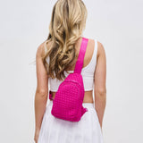 Beyond the Horizon Woven Neoprene Sling Backpack | Fuchsia