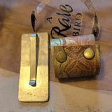 Western Southwestern Hat Hugger Wild Rag Slide Rectangle Concho