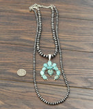 Squash Blossom Turquoise Necklace – 2-Strand Layered Western Statement Piece