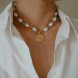 Golden Bee Baroque Necklace | 18k Gold Plated
