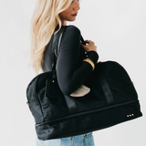 Nissa Nylon Weekender Bag Black