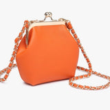 Cleo Coin Pouch Crossbody Clutch Orange