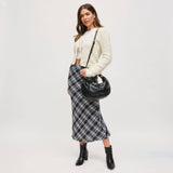 Carrie Vegan Leather Crossbody Black Gold