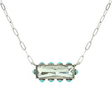 Western Horizontal Bar Gemstone Necklace Clear