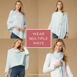 Lightweight Poncho | Living Coral