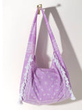 Jane Hobo Tote Tassel Fringe Lilac Purple