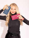 Kyla RFID Wallet | Vegan Leather Wristlet Wallet with Snap Closure