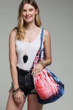 American Pie Hand Block Print Cotton Tote Bag | Boho Tie-Dye