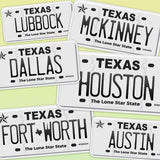 Texas License Plate Vinyl Sticker | Dallas