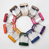 Game Day Stadium Button Style Clear Bags Black