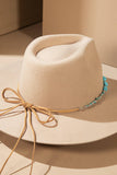 Turquoise Stone Nugget Hat Band with Suede Straps