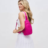 Beyond the Horizon Woven Neoprene Sling Backpack | Fuchsia